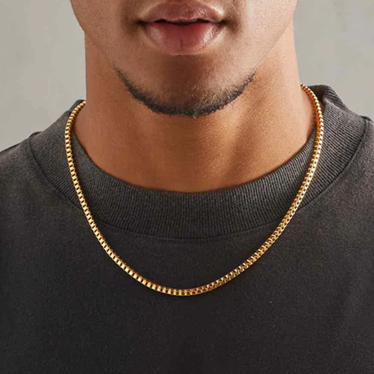 GYBOX. | 3MM Gold Box Chain 18K