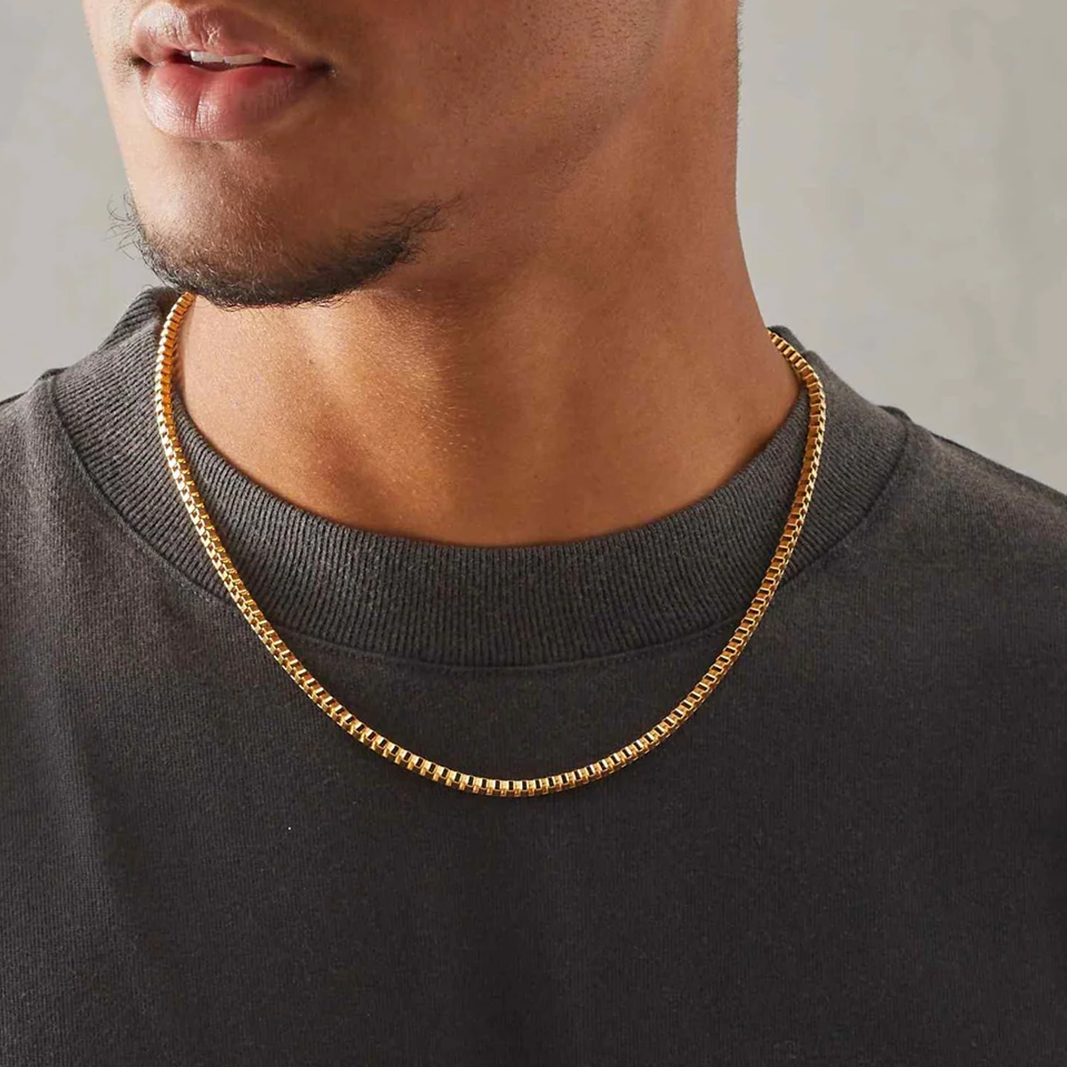 GYBOX. | 3MM Gold Box Chain 18K