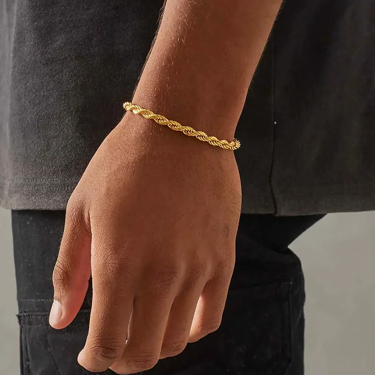 GYBRO. | 5MM Guld Rope Armbånd 18K