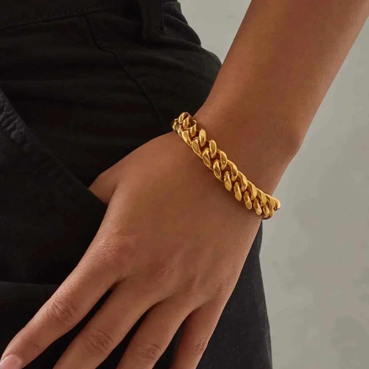 GYTHOS. | 12MM Guld Cuban Link Armbånd 18K