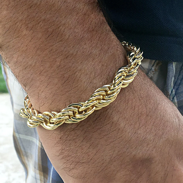 GYDO. | 10MM Gold Rope Bracelet 18K