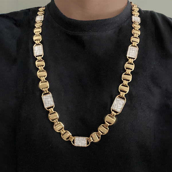 PLAT. | Guld Magnum King Kæde med Diamanter 18K